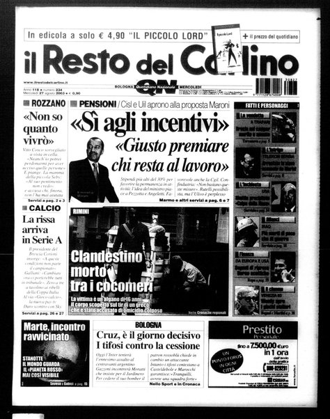 Il Resto del Carlino : giornale dell'Emilia